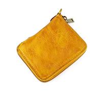 SJZZJSBX Vegetable Tanned Old Retro Wallet Zipper Business Casual Wallet Coin Purse Large Capacity Wallet (A,11 * 2 * 8m)