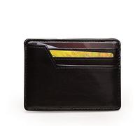 SJZZJSBX Wallet Business Card Bag Bank Card Bag Men's Money Clip Short Purse Money Clip Card Bag Card Cover (Argento,7.8 * 11.5cm)