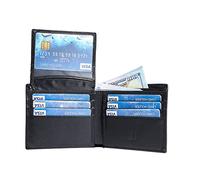 SJZZJSBX Wallet for Men Slim Front Pocket Bifold Genuine Leather Mens Wallet with ID Window Gifts for Men