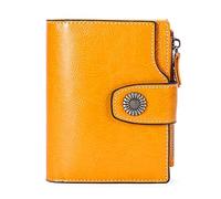 SJZZJSBX Women's Wallet Short Protection Buckle Clutch Bag Girl Coin Purse Multi-function Card Holder (C,12.5 * 10cm)