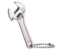 SK 2.5 inch Adjustable mini Wrench, Small Wrench with Chain, 1/2 inch jaw Capacity, Nickel Coated for Corrosion Resistance