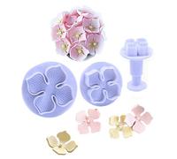 SK 3pcs Hydrangea Flower Fondant Cake Decorating Sugarcraft Cake Plunger Cutters Mould