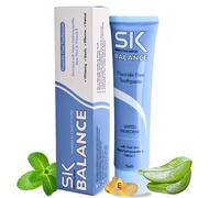 SK Balance Fluoride Free Toothpaste - Nano Hydroxyapatite, Helps Remineralize & Whitening the Teeth, Appropriate for Sensitivity - Aloe Vera & Vitamin E for Soothing Gums (75ml)