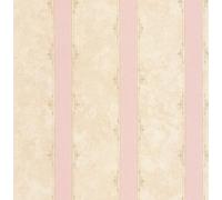 Sk Filson Beige & Pink Stripe Wallpaper