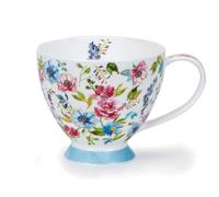 SK-FLEU-BL Fleurs Bleu 22 Carat Gold Laced Bone China Mug - Skye Shape 0.42l