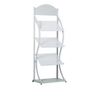 Sk Floor Magazine Rack & Brochure Display Stand Anti-Slip nizer for Showrooms & Ban Slish Black & White Design Ideal for Exhibits & Events
