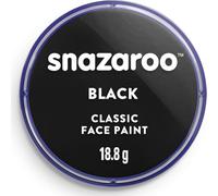 SK INFINITY | Classic Face and Body Paint 18 ml Professional Water Based, Single Cake Makeup Supplies for Adults, Kids (Classic Black)