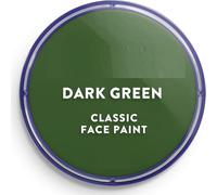 SK INFINITY | Classic Face and Body Paint 18 ml Professional Water Based, Single Cake Makeup Supplies for Adults, Kids (Classic Dark Green)