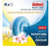 SK INFINITY| UniBond Moisture Absorber Wildflower Meadow Refill Tab | Aromatherapy| Ultra-Absorbent and Odour-Neutralising, for AERO 360° Dehumidifier, Condensation Absorbers (WildFlower (4 x 450g))