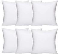SK MERCHANDISE Pack of 6 (45 x 45 cm) Hollowfibre 18" Inch Square Cushion Pads Insert Inner Fillers Anti-Allergy