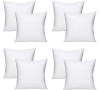 SK MERCHANDISE Pack of 8 (45 x 45 cm) Hollowfibre 18" Inch Square Cushion Pads Insert Inner Fillers Anti-Allergy