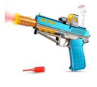 SK MISS Battery-Powered Toy Blaster for 3+ Years Kids, Realistic Light Sound Effects with Water Mist, Revolver Toy Pistol for Indoor Outdoor Play - Christmas Birthday Gifts for Boys Girls (Blue)