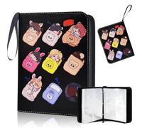 SK Photocard Binder,Kpop Card Holder, SKZ Skzoo Cute Cartoon Photocard Holder,Cute Cartoon Card Collector, Idol Photo Album for Kpop Fans, Boys and Girls, Black-A