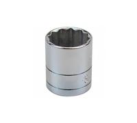 SK Professional Tools 45120 3/8 in. Drive 12-Point Metric Standard Chrome Socket - 5/8 in., Cold Forged Steel Socket with SuperKrome Finish, Made in USA