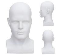 SK-QACD Male Mannequin Head Professional Cosmetology Manikin Head for Display Headset, Headphone, Game Console, Hats, Wigs Jewellery (L90-YB)