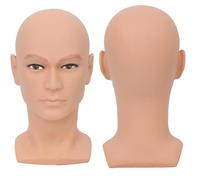 SK-QACD Mannequin Head Bald Female Professional Cosmetology Training Head Bald Manikin Head Doll Head for Wigs Making and Display Stand With Free Table Clamp(GT-L30)