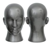 SK-QACD Mannequin Head Male Professional Cosmetology Manikin Head for Display Headset, Headphone, Game Console, Hats, Wigs Jewellery（L20-HH）