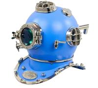 SK & SONS 6" Scuba Diving Nautical Helmet | Maritime Ship's Decorative | Deep Sea Scuba Mark V Divers Helmet/ (Blue)