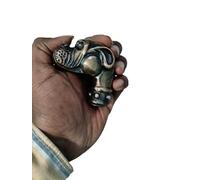 Sk& Sons Antique Brass Bull Dog head Handle for Walking Stick Cane walking stick Cast Iron Decorative Fence Tip Toppers Cane Head Act gift, 11cm