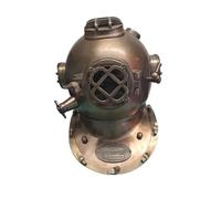 SK & Sons Antique Brass Diver’s Helmet | Vintage Nautical Maritime Decor | Handcrafted Collectible Figurine | Steampunk Helmet Ornament for Home, Office or Gift Display