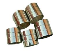 SK & SONS Lot of 5 PCs Vintage Brass Silver Plated Collars For Wooden cane Walking Stick Cane-Handmade Cane Fittings for Wooden Walking Sticks - Antique Style Gentlemen’s Accessories