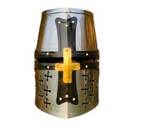 SK & SONSWinter Crusader Helmet - Templar Knight Great Helm | Medieval Knight Armor for LARP & Cosplay | Collectible Costume Helmet for Reenactment, Halloween, Display & Gifts