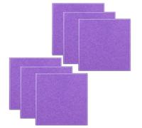 SK Studio 6 Pack Acoustic Panels Soundproof Padding High Density Flame Retardant Bevled Edge Sound Panel for Wall Decoration Purple 12"x12"x0.4"