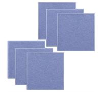 SK Studio 6 Pack Acoustic Panels Soundproof Padding High Density Flame Retardant Bevled Edge Sound Panel for Wall Decoration Light Blue 12"x12"x0.4"