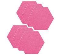 SK Studio 6 Pack Hexagon Acoustic Panels, 12 x 10 x 0.4 inches Sound Absorbing Panels Acoustical Wall Panels for Recording Studio, Office, Home Studio Pink