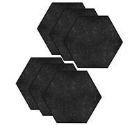 SK Studio 6 Pack Hexagon Acoustic Panels, 12 x 10 x 0.4 inches Sound Absorbing Panels Acoustical Wall Panels for Recording Studio, Office, Home Studio Black