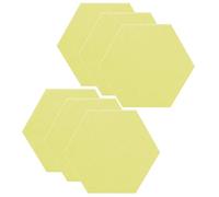 SK Studio 6 Pack Hexagon Acoustic Panels, 12 x 10 x 0.4 inches Sound Absorbing Panels Acoustical Wall Panels for Recording Studio, Office, Home Studio Light Yellow