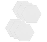 SK Studio 6 Pack Hexagon Acoustic Panels, 12 x 10 x 0.4 inches Sound Absorbing Panels Acoustical Wall Panels for Recording Studio, Office, Home Studio White