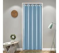 SK Studio Blackout Door Curtains, Privacy Doorway Curtain Energy Efficient Grommet Closet Curtain for Hallway Bathroom Front Door Light Blue, 47" W x 71" H