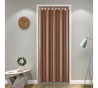 SK Studio Blackout Door Curtains, Privacy Doorway Curtain Energy Efficient Grommet Closet Curtain for Hallway Bathroom Front Door Brown, 47" W x 79" H