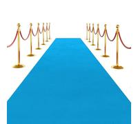 SK Studio Blue Carpet Runner Rug for Party, 3 x 10 ft Felt Aisle Runner with Carpet Tape Stage Door Entrance Cover for Movie Theme Party Wedding Decoration