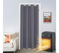 SK Studio Doorway Curtain Blackout Closet Curtains Thermal Insulated Privacy Grommet Door Curtains for Room Divider, Hallway, Window Dark Grey, 34" W x 80" H