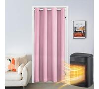 SK Studio Doorway Curtain Blackout Closet Curtains Thermal Insulated Privacy Grommet Door Curtains for Room Divider, Hallway, Window Light Pink, 52" W x 78" H