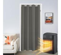 SK Studio Doorway Curtain Blackout Closet Curtains Thermal Insulated Privacy Grommet Door Curtains for Room Divider, Hallway, Window Dark Grey 1, 34" W x 80" H