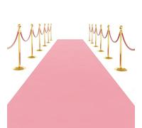 SK Studio Pink Carpet Runner Rug for Party, 3 x 33 ft Felt Aisle Runner with Carpet Tape Stage Door Entrance Cover for Movie Theme Party Wedding Decoration