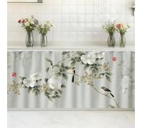 SK Studio Short Curtains for Kitchen, Cabinet Shelf Dust-Proof Blackout Tier Cafe Curtain Under Sink Skirt for Bathroom Laundry Room Style 6, 31.5" W x 27.6" H