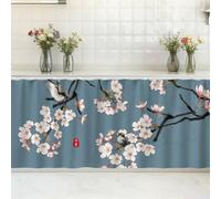 SK Studio Short Curtains for Kitchen, Cabinet Shelf Dust-Proof Blackout Tier Cafe Curtain Under Sink Skirt for Bathroom Laundry Room Style 4, 15.7" W x 23.6" H