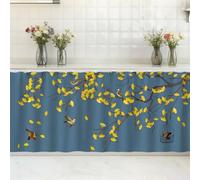 SK Studio Short Curtains for Kitchen, Cabinet Shelf Dust-Proof Blackout Tier Cafe Curtain Under Sink Skirt for Bathroom Laundry Room Style 9, 39.4" W x 31.5" H