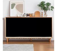 SK Studio Short Curtains for Kitchen, Privacy Closet Curtain Dust-Proof Under Sink Curtains for Small Kitchen Storage Room Black, 19.7" W x 11.8" H