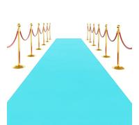 SK Studio Sky Blue Carpet Runner Rug for Party, 3 x 10 ft Felt Aisle Runner with Carpet Tape Stage Door Entrance Cover for Movie Theme Party Wedding Decoration