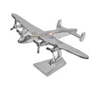 SK Style Lancaster Bomber Aeroplane Ornament On Display Stand, This Aircract Was The Iconic Bomber Plane Of World War Two And This Model Has A 31cm Wingspan And A Hand Polished Silver Finish