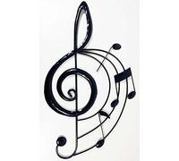 SK Style New Contemporary Metal Wall Art Decor Sculpture - Music Treble Clef Scroll