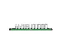 SK Tools USA 1/2" Drive, 11 Piece, 6 Point, Metric, Standard Chrome Socket Set