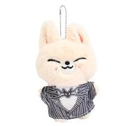 Sk-zoo Plush Keychain 'ATE Tour' Keyring with removable cloth ‘STAY’ 12 cm stray-kids Wolf Chan Jiniret Bbokari Key Chain Pendant (Foxi.ny)