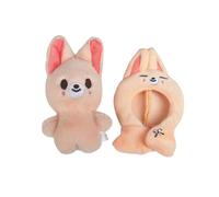 Sk-zoo Plush Keychain 'STAY' Keyring with Detachable Cloak 10 cm stray-kids Wolf Chan Jiniret Bbokari Key Chain Pendant (Foxi.ny)