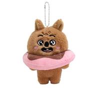 Sk-zoo Plush Keychain 'STAY' Keyring with removable Donut Ring 12 cm stray-kids Wolf Chan Jiniret Bbokari Key Chain Pendant (Pink donuts, Han)